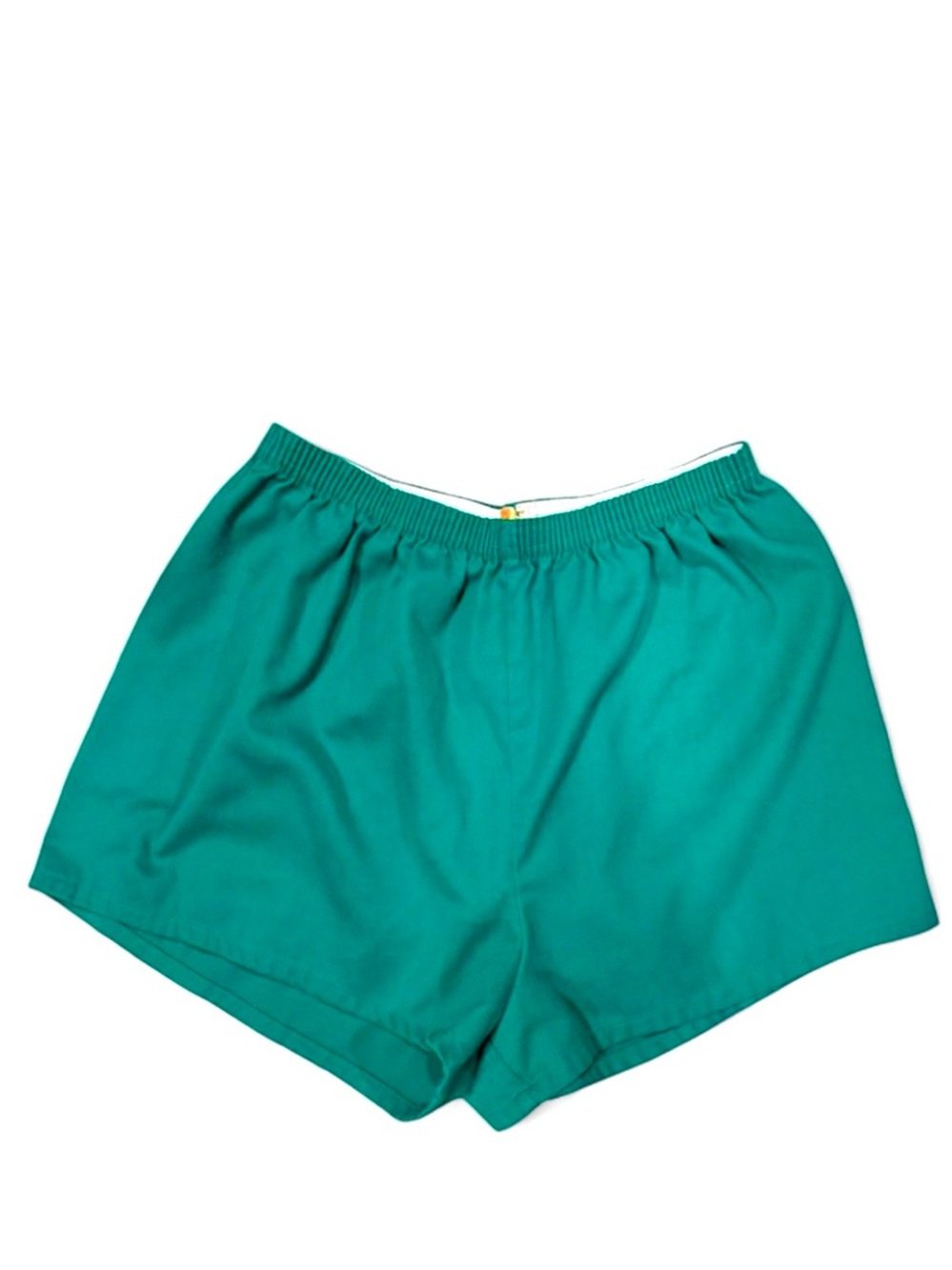 Vintage Green Elastic Waist 3.5-in Inseam Athletic Shorts Size Large